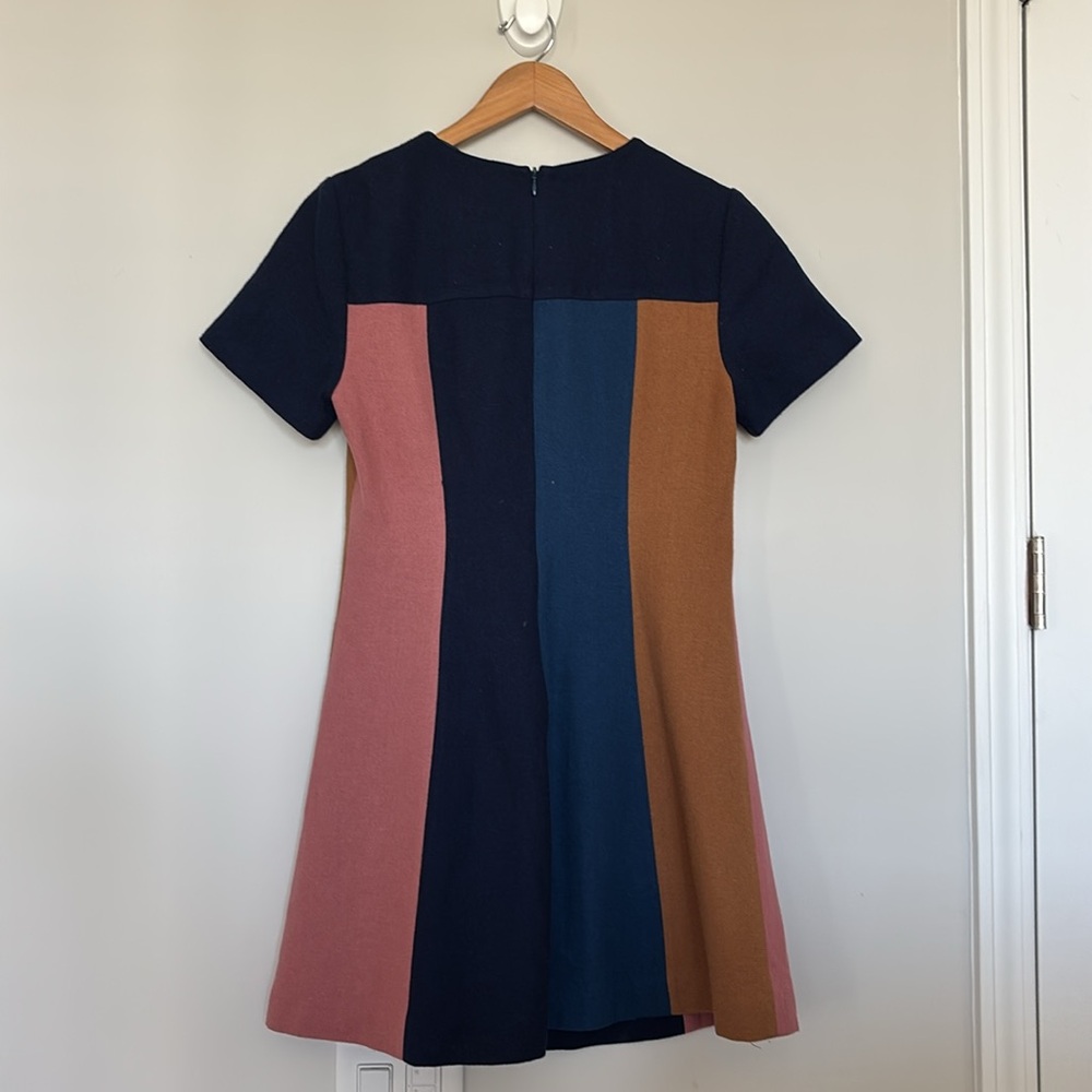 Boden Patsy Color block Wool Blend Dress Sz 6R EUC - Picture 4 of 7
